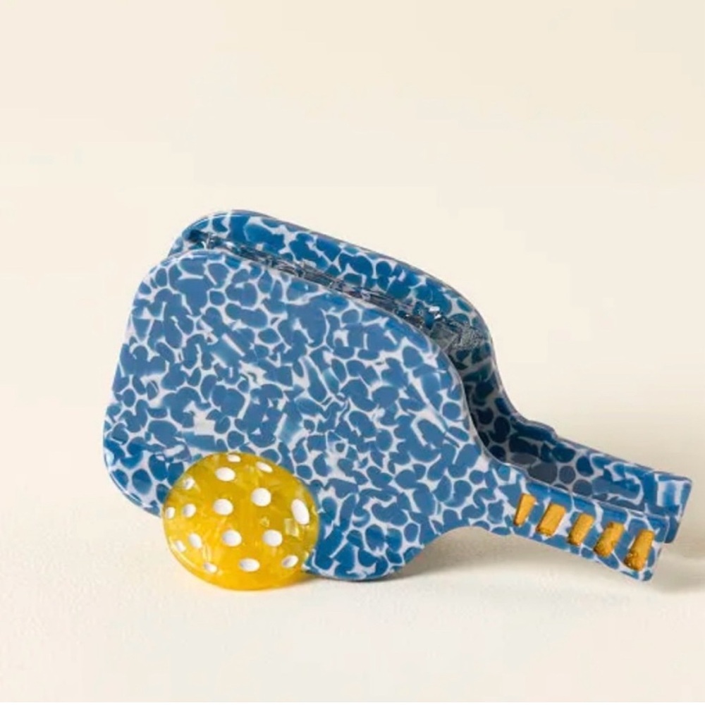 NWT ⚜️💙⚜️ Piper K Pickleball Paddle and Ball Claw Hair Clip
